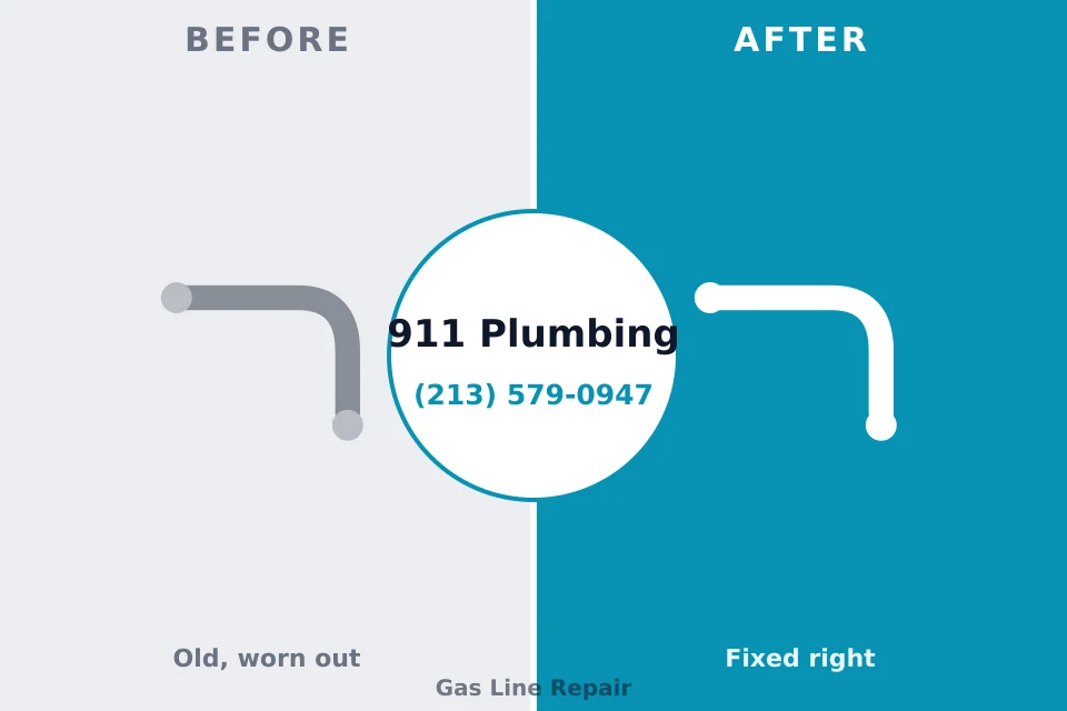 Before and after: plumbing company Muse, PA